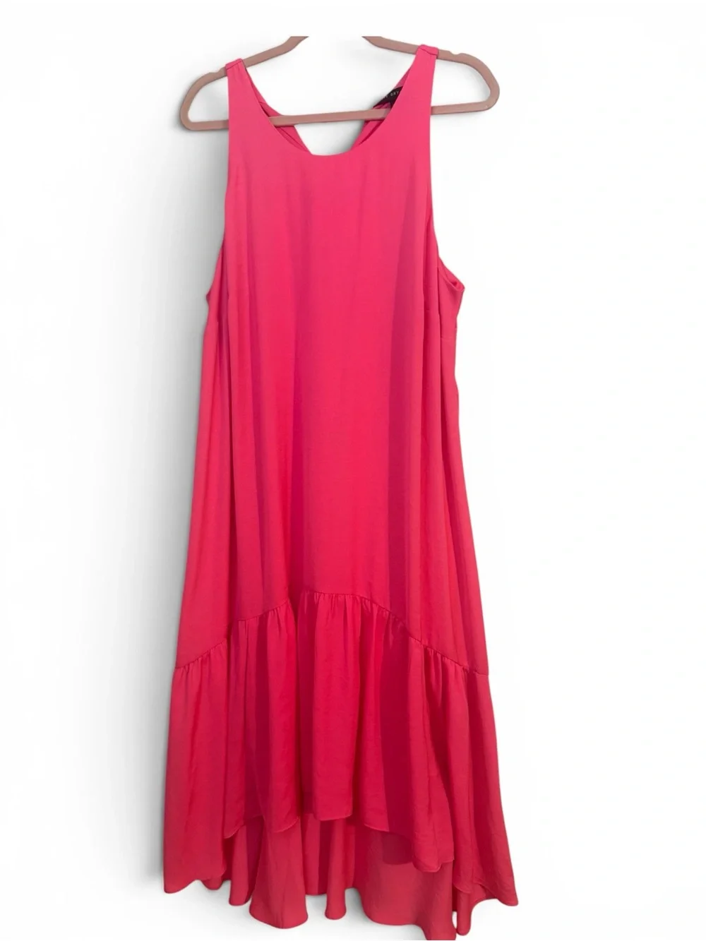 Lane Bryant Hot Pink Sleeveless High-Low Maxi Dress - Picture 4 of 4